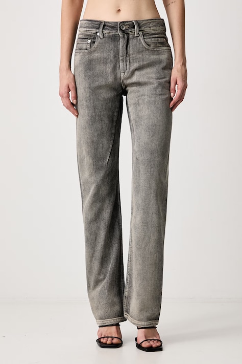 Rick Owens DRKSHDW Fog cut straight traperice za žene sive DS02F6310 DMK
