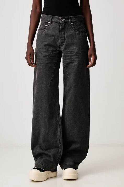 Rick Owens DRKSHDW Geth джинсы straight для женщин серые DS02F6305 CVG