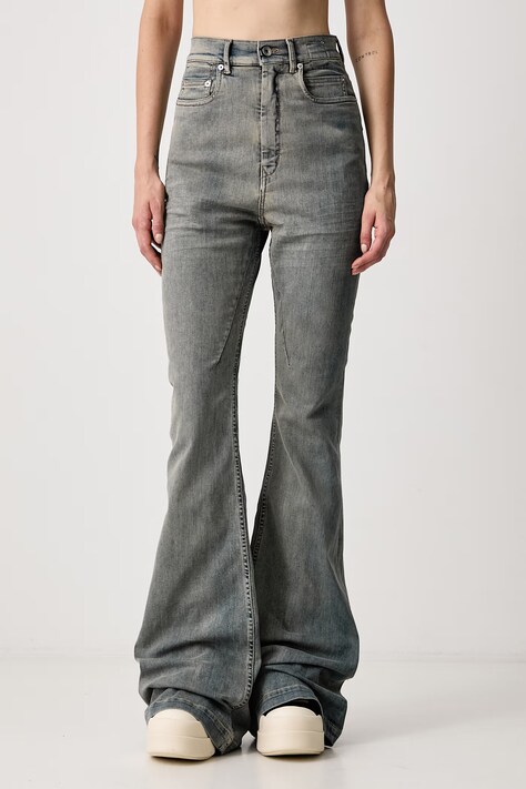 Rick Owens DRKSHDW Bolan Bootcut flare traperice za žene plave DS02F6311 SDMI