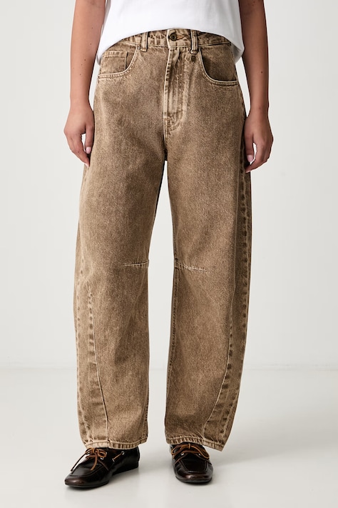 Aeronautica Militare jeansy relaxed fit damskie beżowe PJ0217DCT04389