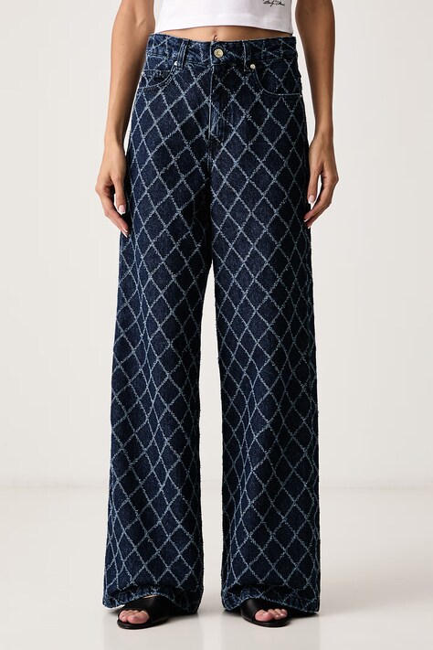 iBlues Τζιν wide leg γυναικεία IBLNINAREAL μπλε 2627186022200