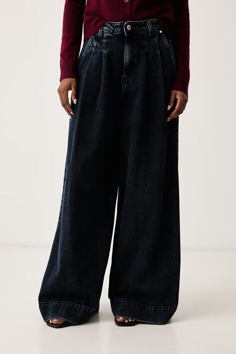 iBlues Jeansy wide leg damskie IBLQUINN granatowe 2627186061200