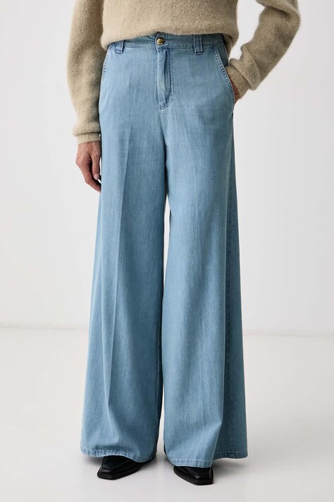 Marella Blugi wide leg pentru femei MLSWLEG2 albaștri 2623186124200