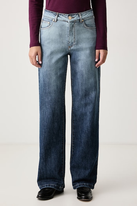 Fracomina Jeansy wide leg damskie niebieskie FS26WV3014D401Q1