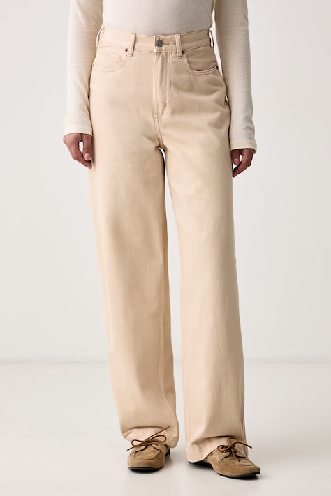 Scotch & Soda Széles szárú női farmer rózsaszín ULM01506F