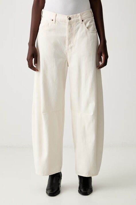 Scotch & Soda jeansy barrel damskie beżowe ULM01503F