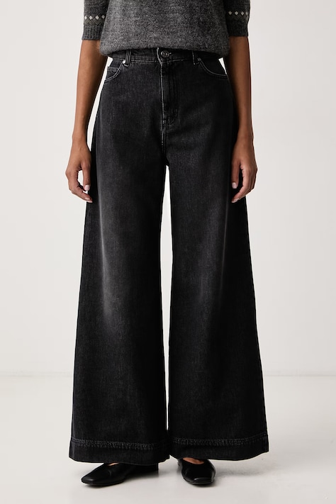 Weekend Max Mara Jeansy wide leg damskie WKDCIRO czarne 2625186032600