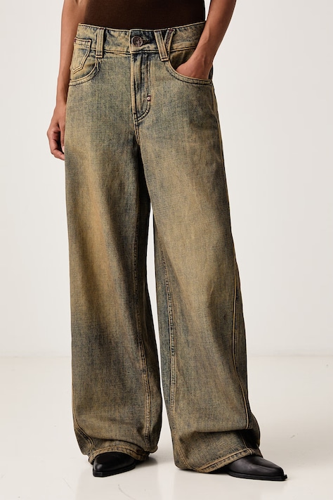 Miss Sixty Jeansy wide leg damskie niebieskie 6M3JJ4030A