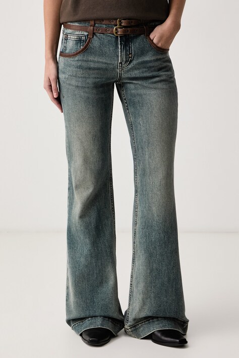 Miss Sixty Jeansy flare damskie niebieskie 6M3JJ42400