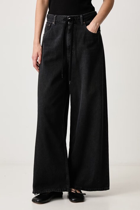 MM6 Maison Margiela Jeansy relaxed fit damskie czarne S52LA0262-M30064