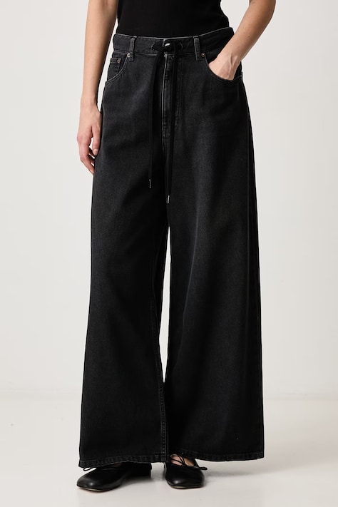 MM6 Maison Margiela Jeansy relaxed fit damskie czarne S52LA0262-M30064