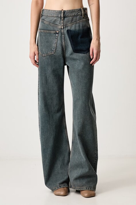 MM6 Maison Margiela Jeansy relaxed fit damskie niebieskie S52LA0257-M30046