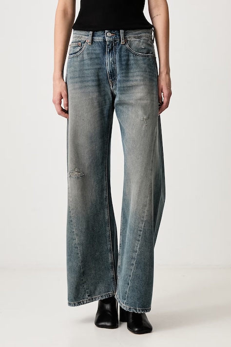 MM6 Maison Margiela Jeansy relaxed fit damskie niebieskie S52LA0238-M30055