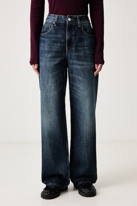 Tommy Jeans Kavbojke relaxed kroja ženske mornarsko modre DW0DW23564