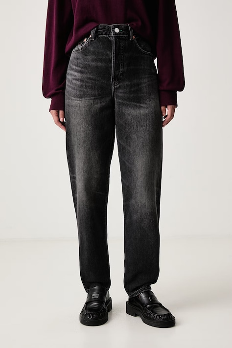 Tommy Jeans Mom fit traperice za žene crne DW0DW23202