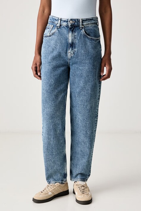 Tommy Jeans Rifle mom fit dámske modré DW0DW23514