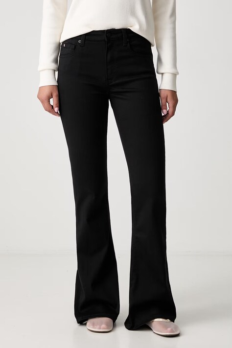 Tommy Hilfiger jeansy flare damskie czarne WW0WW52186