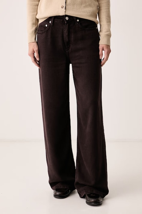 Tommy Hilfiger Rifle wide leg dámske hnedé WW0WW51404