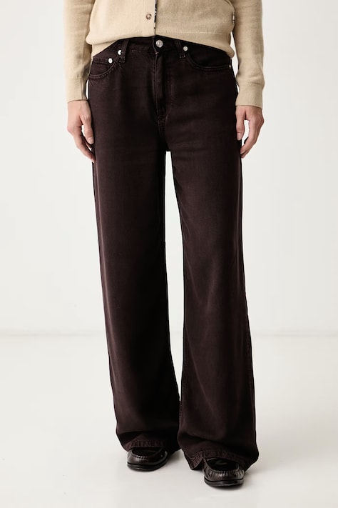 Tommy Hilfiger Rifle wide leg dámske hnedé WW0WW51404
