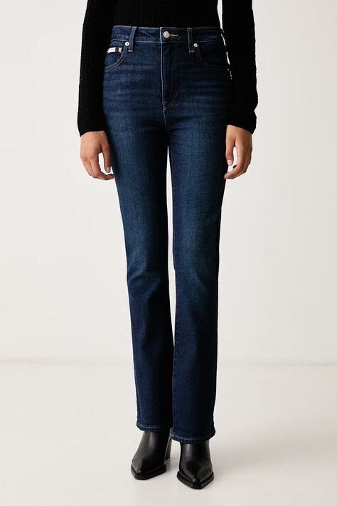 Calvin Klein Jeans Τζιν flare γυναικεία σκούρα μπλε LV047H763G