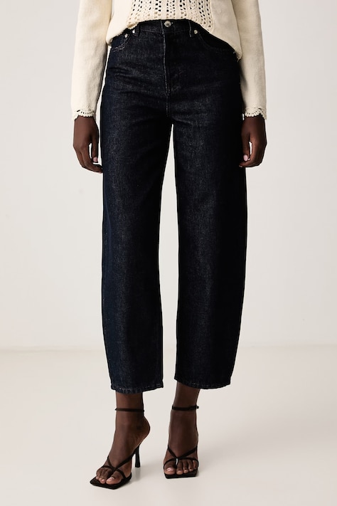 Sisley Jeansy barrel damskie granatowe 49ZNLE05F