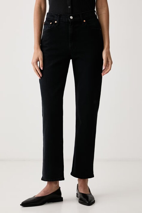 Levi's Slim fit traperice za žene RIBCAGE SLIM crne 0081W-0000