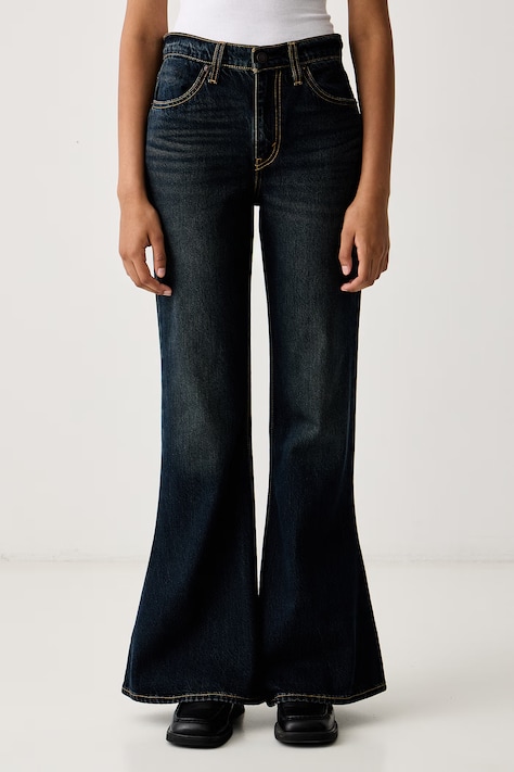 Levi's Τζιν flare γυναικεία PUDDLE SNAP FLARE σκούρα μπλε 0081S