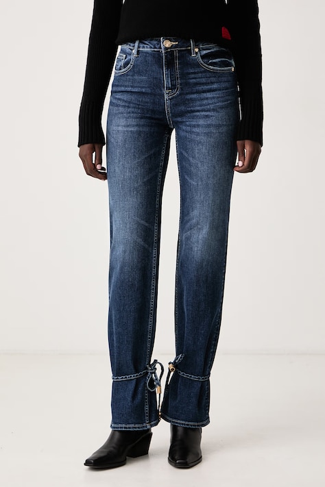 Fracomina Jeansy straight damskie granatowe FR26WV8050D46002