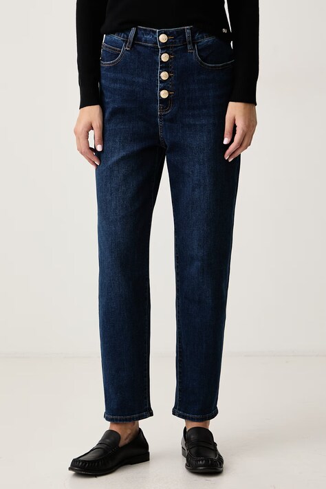 Gaudi Jeansy mom fit damskie niebieskie 621BD26024
