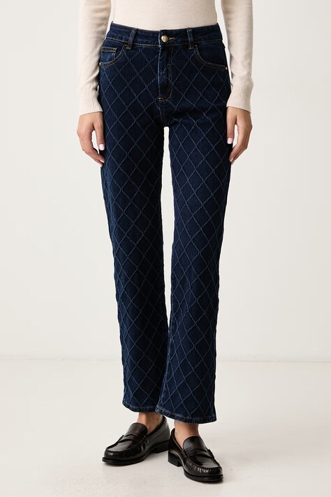 Gaudi Jeansy straight damskie niebieskie 621BD26017