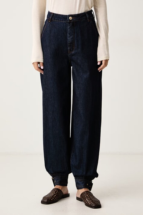 Gaudi Jeansy jogger damskie granatowe 621BD26008