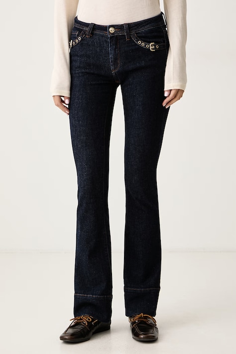 Gaudi Jeansy bootcut damskie granatowe 621BD26007