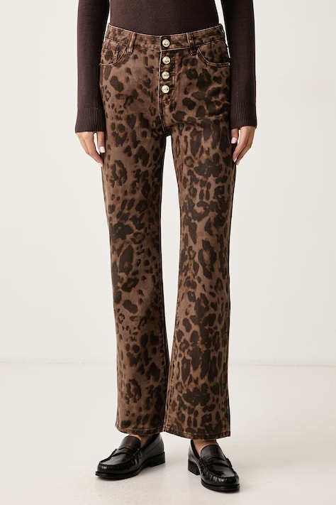 Gaudi Jeansy straight damskie brązowe 621BD25017