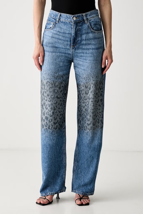 Liu Jo jeansy straight damskie niebieskie UF6166 D0373