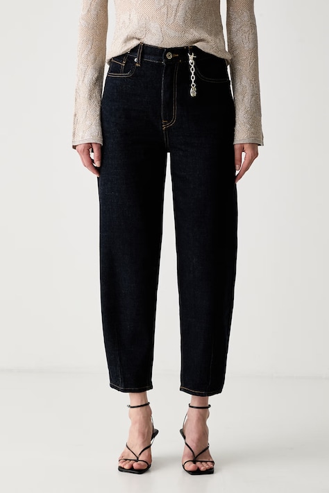 Liu Jo jeansy carrot damskie granatowe UF6159 D4854