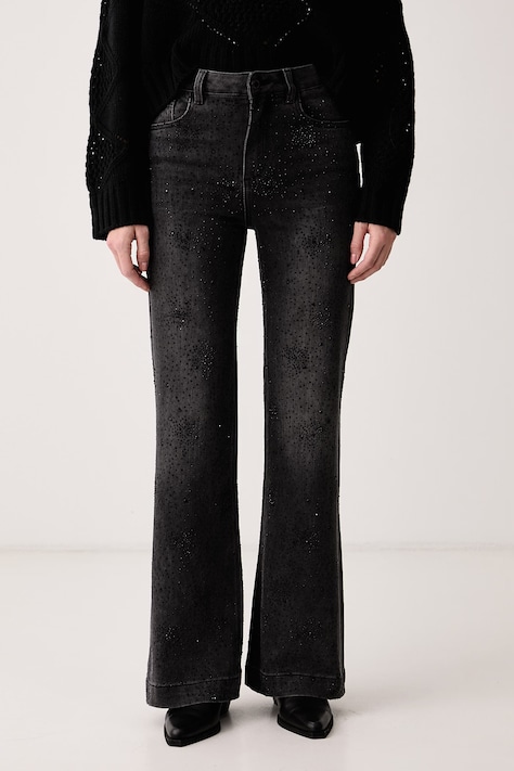 Liu Jo Jeansy flare damskie czarne UF6107 D0423