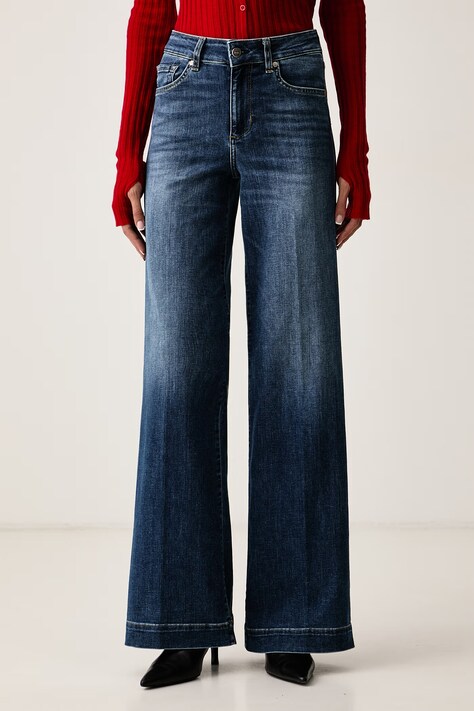 Liu Jo Jeansy flare damskie niebieskie UF6068 DS081