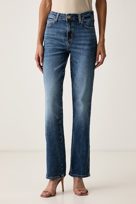 Guess Jeansy straight damskie SEXY STRAIGHT niebieskie W6YA15 D1587