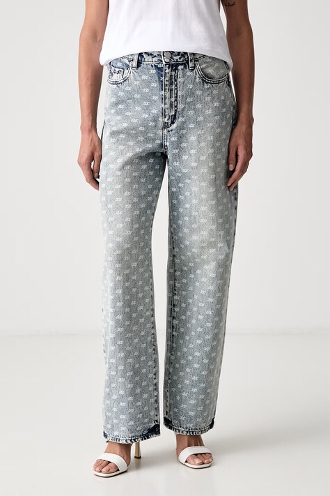 Armani Exchange jeansy relaxed fit damskie niebieskie XW000100 AF25777