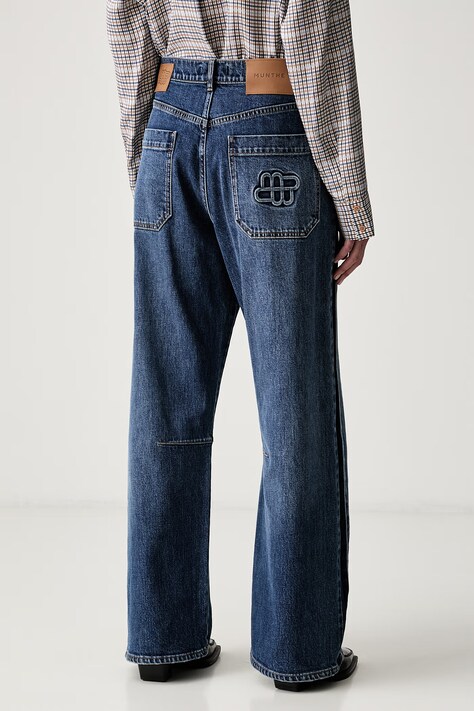 MUNTHE джинси straight BOHDI LONG — AW26-SJDZJL, блакитний — фото 3