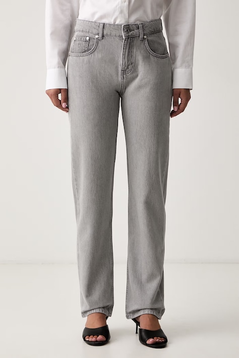 Trussardi jeansy straight damskie szare P4429500442N