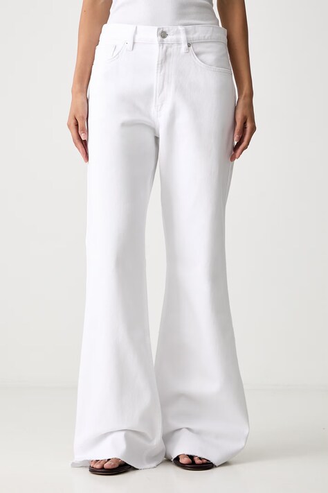Anine Bing WYATT jeansy relaxed fit damskie białe A.06.12257.WTI1
