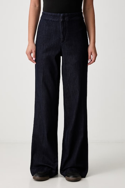 Joseph Ribkoff jeansy wide leg damskie granatowe 263903