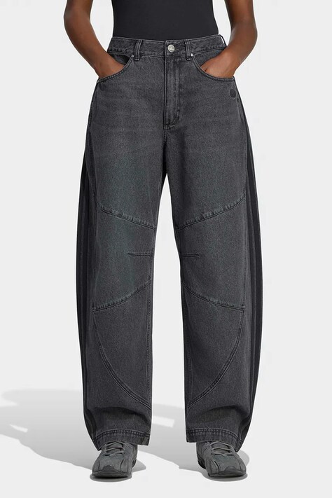 adidas Originals Джинсы barrel для женщин Denim Barrel чёрные LF3778