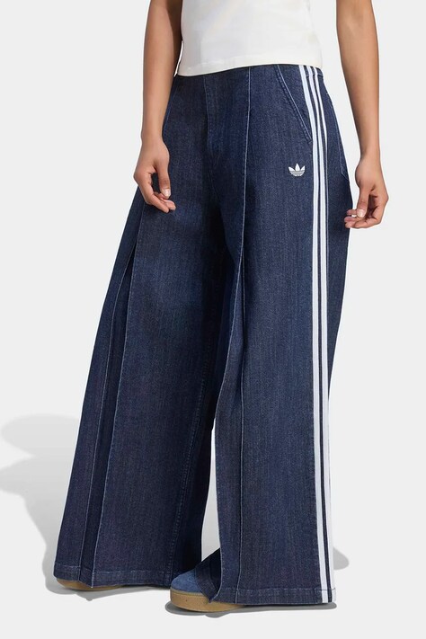 adidas Originals Джинсы wide leg для женщин Denim Pleats голубые LE8302