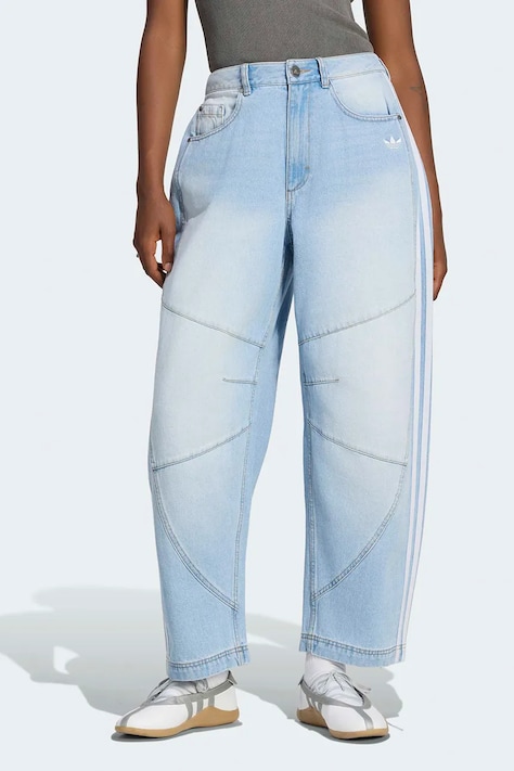 adidas Originals Jeansy barrel damskie niebieskie LE5888