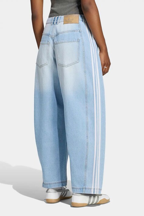 adidas Originals Jeansy barrel damskie niebieskie LE5888