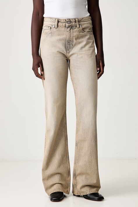 Our Legacy jeansy bootcut damskie beżowe W4265BW