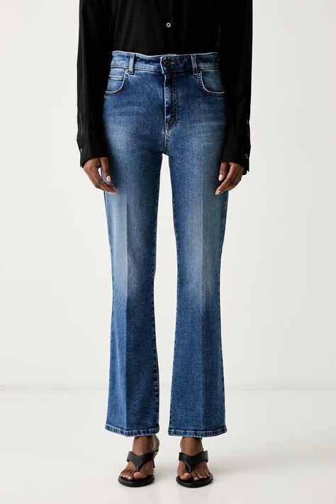 Weekend Max Mara jeansy bootcut damskie WKDRAPALLO niebieskie 2625186051600