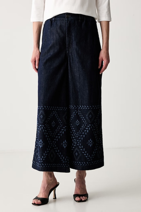 Weekend Max Mara jeansy wide leg damskie WKDLAMPADA granatowe 2625186011600
